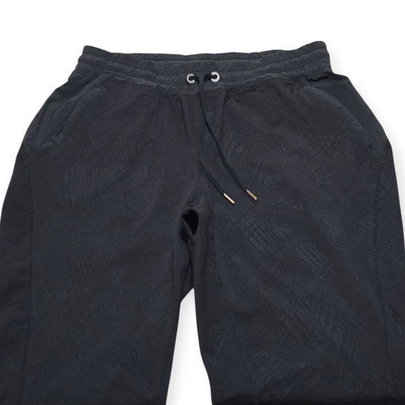 Athleta Mixed Media Patterned Jogger Tech Pants Style 591354 Black‎ S - Picture 3 of 10